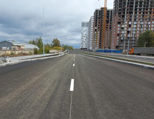 В Перми открыли для движения автомобилей новый участок улицы Строителей