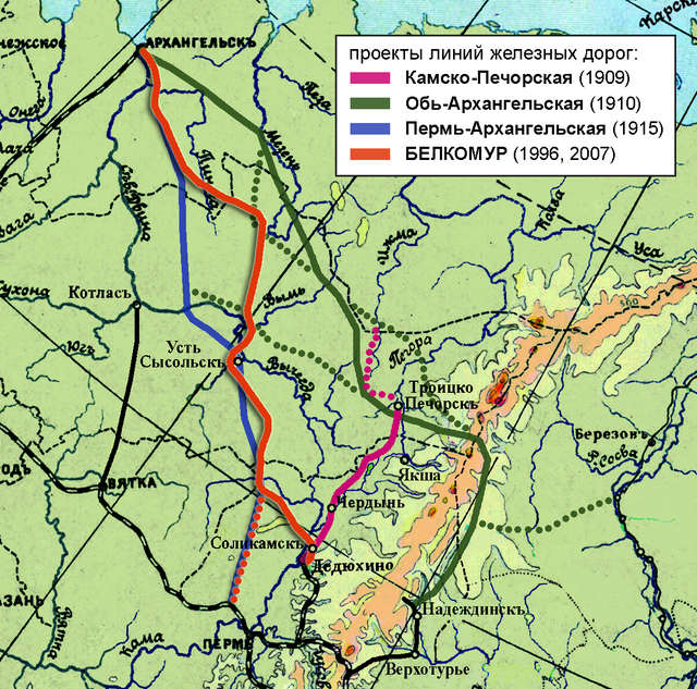 Белкомур железная дорога схема со станциями