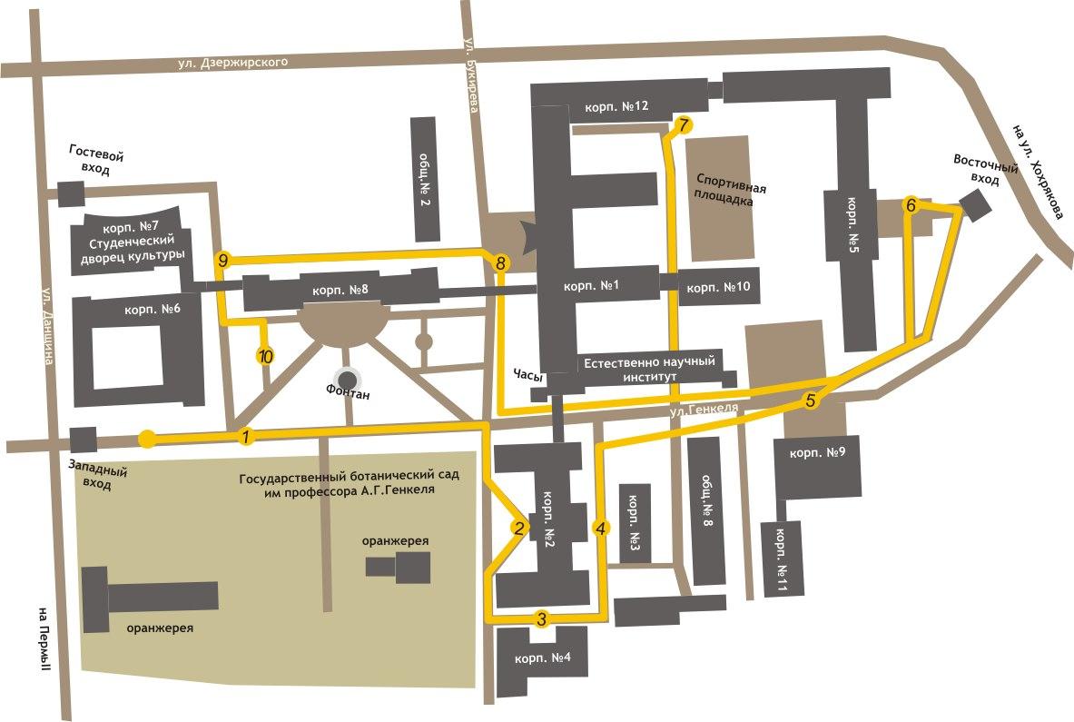 Университет схема корпусов. Схема ПГНИУ корпусов Пермь. Расположение корпусов ПГНИУ Пермь. Пермский университет схема корпусов. ПГУ карта корпусов Пермь.